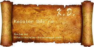 Keisler Dóra névjegykártya
